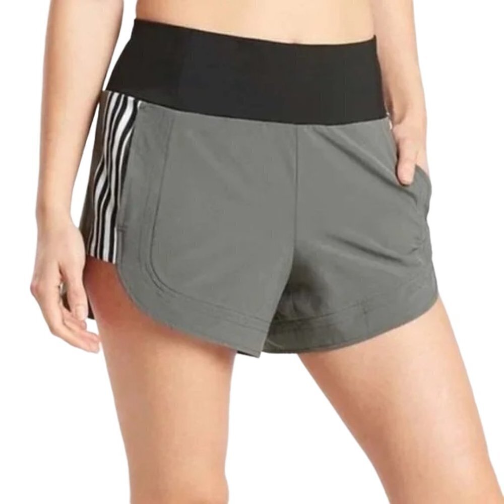 Athleta Ascender Shorts Side Striped‎ Polyester Blend Women's Size 4